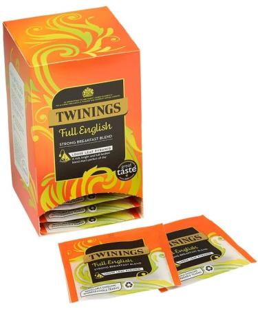 English Breakfast Pyramids Twining Envelopes Individually Wrapped x 60 The Full English - Buy Online on GoSupps.com