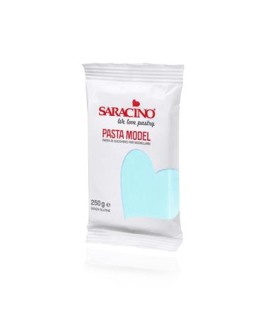 Saracino Sugar Paste Model Light Blue Baby for modelling 250 g gluten free Made in Italy Light Blue Baby