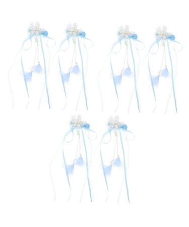 minkissy 3 Pairs Tassel Hair Clip Blue Hair Accessories Hair Accessories Kid Hair Accessories Headpiece Kids Hair Accessories Retro Hair Clip Hairpin Hanfu Child