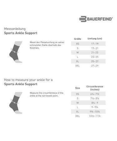 Bauerfeind Sports Ankle Support - Medium/Right Black | Breathable Compression - Buy Online on GoSupps.com