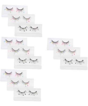 minkissy 12 Pairs Sequin False Eyelashes Natural False Lashes Color Lashes Colored Lashes Pride Outfit Lashes with Color Pride Makeup Colored Eyelashes Miss Cosplay Cosmetic Imitation - Buy Online on GoSupps.com