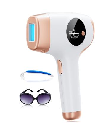Laser Hair Removal IPL Hair Removal Device  Permanent Laser Hair Removal for Women and Men  Painless 3 in 1 HR RA SC Functions Hair Remover Device with 9 Energy Levels and 999 900+ Flashes Rose Gold
