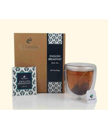 Octavius English Breakfast Black Tea | 100 Enveloped Tea Bags | Perfect for Tea Lovers - Buy Online on GoSupps.com