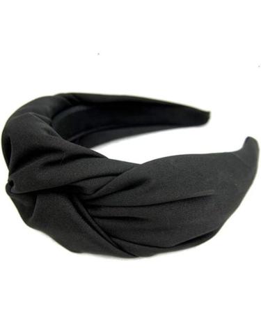 Minkissy Wide Headband Twist Knotted Turban Hairband Hair Accessories for Women Ladies Black - Buy Online on GoSupps.com