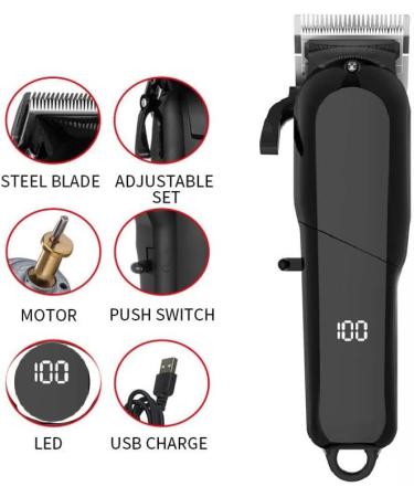 Hair Clippers for Men Hair Clipper Hairdressing Salon Professional Hair Clipper Men's Electric Haircut Rechargeable Hair Clipper - Buy Online on GoSupps.com