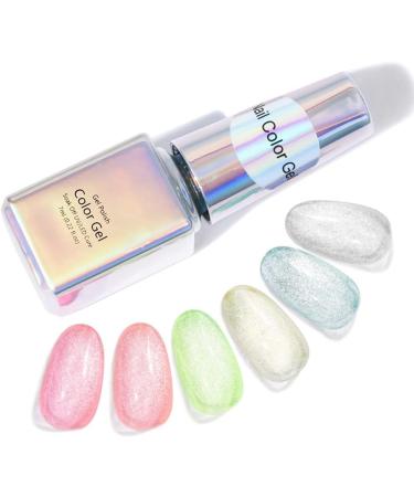  ZASCHMOY Cat Eye Gel Polish 7ml 6 Colors Soak Off Nail Polish Long Lasting 30 Days Odorless Organic Texture with Bleach Effect for Manicure and Nail Art - Buy Online on GoSupps.com
