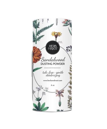 Sandalwood Talc Free Dusting Powders Made with Arrowroot Soothing Oats zinc and Magnesium. Free of Baking Soda. for Chafing deodorizing Sweating