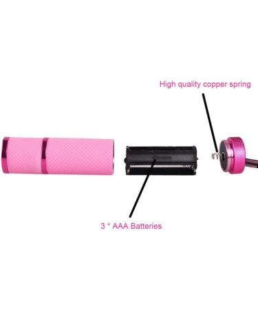 Anself Mini UV Gel Curing Lamp Handheld Nail Dryer Flashlight - 9 LEDs 395nm UV Detector for Facial M-ask - Buy Online on GoSupps.com