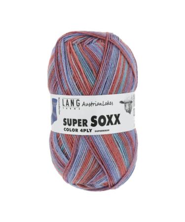 LANG YARNS Lang Yarns Super Soxx Color 4fold 0420 blue old pink 100 g