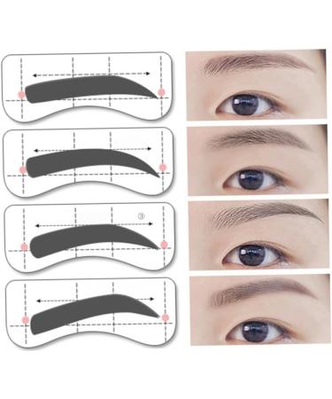 FOMIYES 64 Pairs 8 Eyebrow Shaping Tools Kits Molds Eyebrow Card Eyebrow Stickers Conjoined Eyebrow Powder - Buy Online on GoSupps.com
