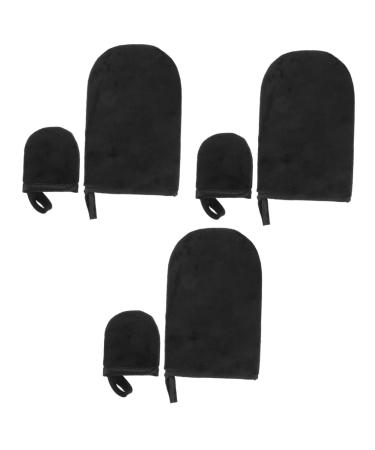 Healeved 3 Sets Tanning Gloves Manicure Hand Protectors Gloves for Gel Nails Salon Gloves Lotion Nail Gel Self Tan Face Applicator Gel Nail Gloves Uv Gloves Protection Flocking Black Agent