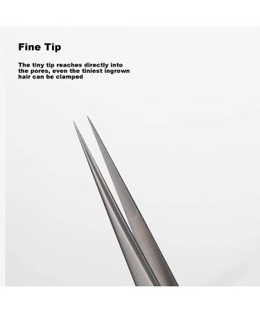ZIZZON Pointed Tweezers Precision - Ingrown Hair & Blackhead Remover for Women and Men - Buy Online on GoSupps.com