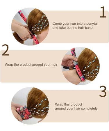 Spiral Lock Hair Tie Bendable Hair Bands Ethnic Style Hair Ropes Ties Horsetail Headband Colorful Dreadlocks Long Ponytail Holders Hair Accessories - Buy Online on GoSupps.com