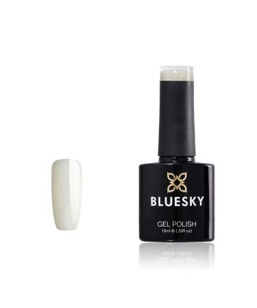 Bluesky Gel Nail Polish Sparkle Droplet 80536 White Glitter Long Lasting Chip Resistant 10 ml (Requires Drying Under UV LED Lamp)