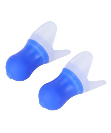 2Pcs Waterproof Noise Reduction Silicone Ear Plugs for Swimming Sleeping Flying Spa Soft Texture Long Term Wear Suitable for Swimmers and Bathers (Blue Large + pp Box)