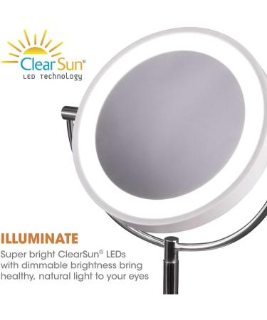 OttLite Wireless Charging LED Makeup Mirror with USB Port - Illuminated Magnifying Light - Buy Online on GoSupps.com