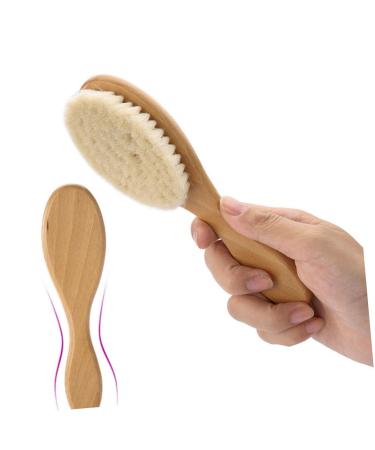 Beaupretty Beard Hairbrush Hair Brush Mustache Beard Bush Facial Cleansing Brush Beard Straightening Brush Beard Straightening Comb Wool Brush Hair Comb Man Anti-static Wooden