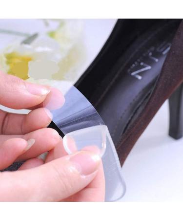 12 Pairs Clear Silicone Heel Grips Liner Inserts - Shoe Cushion Pads for Loose Shoes - Men and Women - Improved Fit and Comfort - Buy Online on GoSupps.com