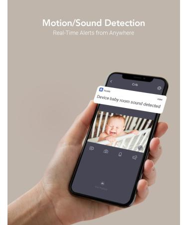 Nooie 2K Baby Monitor 360 Pan/Tilt Wi-Fi Pet Camera | Indoor Security Camera with AI Motion Tracking, Night Vision, Two-Way Audio | Compatible with Alexa/Google Home | Mocha - Buy Online on GoSupps.com