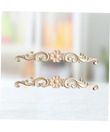 Angoily Carved Onlay Wall Decals 4 pcs Wood Appliques Corner Furniture unpainted Frames Wood Furniture Wood Flower White Embryo Furniture Appliques Onlays Corner Onlay - Buy Online on GoSupps.com