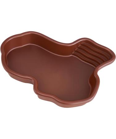 rockible Reptile Bathing Pool Turtle Bath with Ramp Tortoise Feeder Tortoise Water Dish for Tortoise Chameleon Hamster Scorpion Gecko Without Hose - Buy Online on GoSupps.com