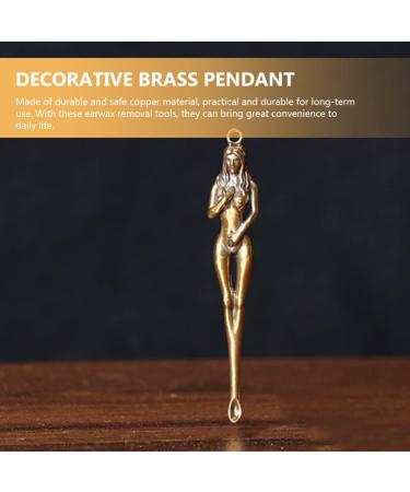 3Pcs Brass Car Cleaning Tools | Naked Ear Cleaning Spoon Set | Copper Ear Pick Pendants | Earwax Removal Gifts - Buy Online on GoSupps.com