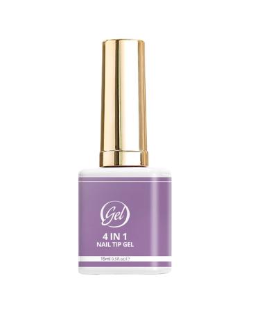 Nail Glue Gel 15ml 4-in-1 Long-Lasting Gel Glue for Nail Tips for Home Daily Use Travel Manicure Design Practical Beauty Care for Women and Beginners