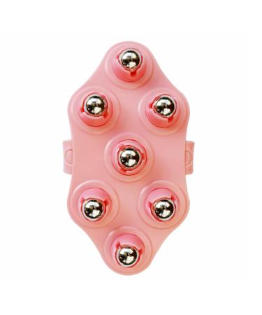 Gloves Massage base palm -shaped massage roller with metal balls manual body care tools for women pink metal roller massager111