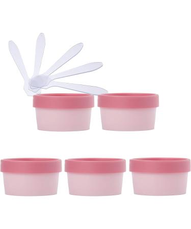 empty jars with lids cosmetic jar B0CL9KHB4R5 PC 200ml Pink Mask Mixing Bowl Empty 200g Plastic Storage Jars with Inner Liner for Storage Body Hand Face Cream Lotion Gel 5X Spatula (Color : Geel Si
