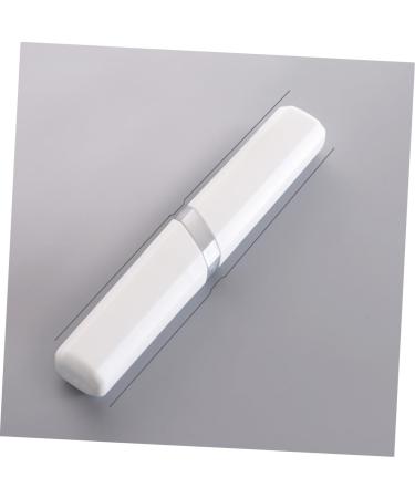 Ultechnovo Travel Toothbrush Holder Set - Portable Manual Toothbrush Organizer for Adults - White PP - Buy Online on GoSupps.com