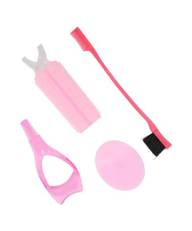 Pink Hair Dressing Curler & Face Cleaning Brush Set - Women s Beauty Essentials | Eyebrow & Eyelash Assistant - Buy Online on GoSupps.com