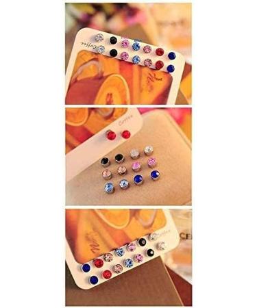 Non Piercing Magnetic Earrings Weight Loss Crystal Healthy Stimulating Acupoints Stud Therapy Weight Control Earing Suitable for Party Gym and Sport(4 Pairs Colors in 1 Set: Champagne Pink Royal Blue Lake Blue) - Buy Online on GoSupps.com