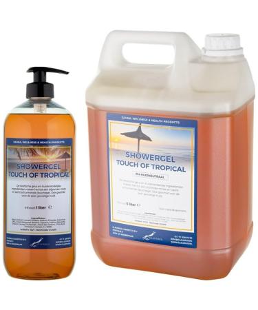 Claudius Showergel Touch of Tropical 5 liter + 1 liter met pomp transparant
