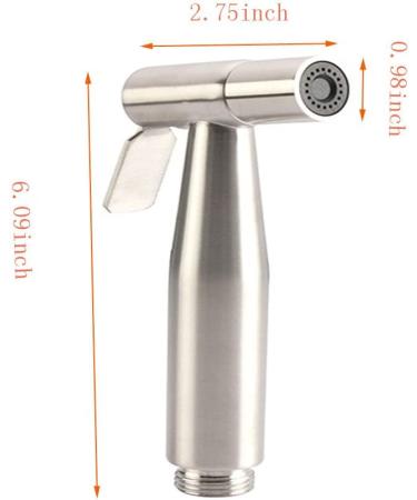 Stainless Steel Bidet Sprayer Head for Personal Hygiene - Hand Held Toilet Shower Spray Cloth Diaper Sprayer - Buy Online on GoSupps.com