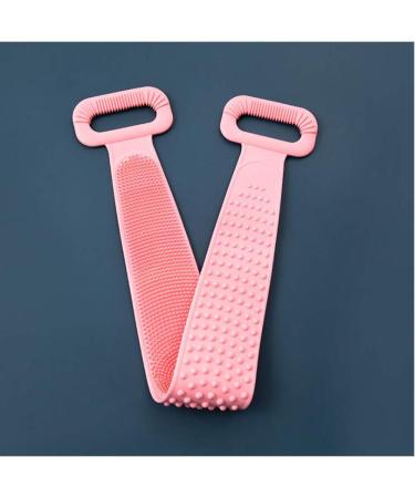 Silicone Bath Body Brush Exfoliating Back Scrubber - Easy to Clean, Eco Friendly, Long Lasting - Pink - Buy Online on GoSupps.com
