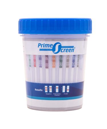 Prime Screen-12 Panel Multi Drug Urine Test Compact Cup (AMP BAR BUP BZO COC mAMP/MET MDMA MOP/OPI MTD OXY PCP THC) C-Cup- 10 Pack - CDOA-6125