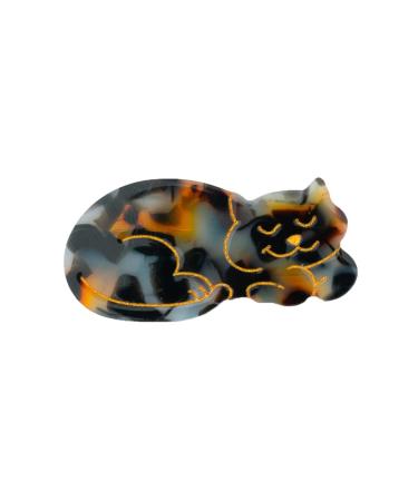 Tortoiseshell Cat Hair Clips Cellulose Acetate Hair Clips Small Hair Clips for Girl Pack of 2
