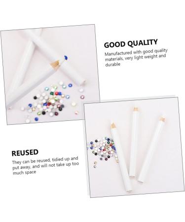 DOITOOL 60 Pcs Nail Point Drill Pencil Manicure Accessory Creative Manicure Pen Beads Crystal Diamond Pen Nail Art Picking Pen Nail Gem Jewelry Pen Gems Accessories Wood Rhinestones White - Buy Online on GoSupps.com