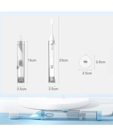 Buy Foldable Travel Toothbrush Portable Soft Bristle with Toothpaste Dispenser & Replacement Head - Ideal for Camping School & Business Trips (Blue) - Buy Online on GoSupps.com