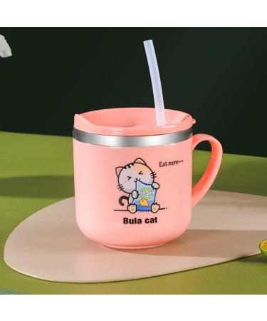 SIMPHONY Stainless Steel Toddler Cups for Kids | BPA-Free with Reusable Straws | Easy-to-Clean Baby Mug for Milk | 9.5oz (Pink) - Buy Online on GoSupps.com