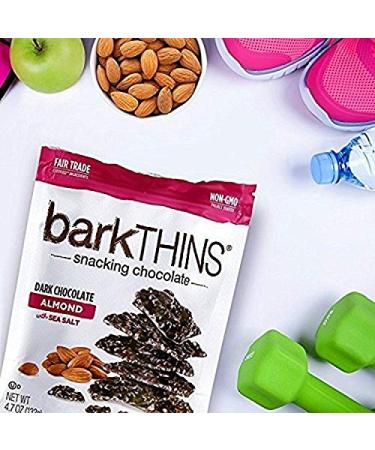 barkTHINS Dark Chocolate Almond with Sea Salt 4.7 oz (Pack of 6) | Delicious Snack with Almonds & Sea Salt - Buy Online on GoSupps.com