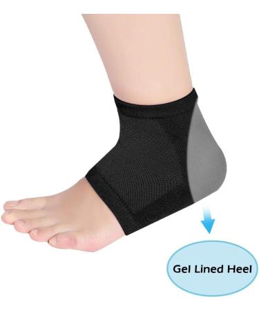 Buy Heels Socks & Heel Spur Bandage for Plantar Fasciitis Relief | Comfort Gel Compression Socks for Men & Women - Black - Buy Online on GoSupps.com