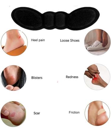 6 Pairs Anti-Slip Heel Pads for Loose Shoes | Comfort Cushions & Inserts for Women - Prevent Heel Pain & Blisters (Black - Buy Online on GoSupps.com