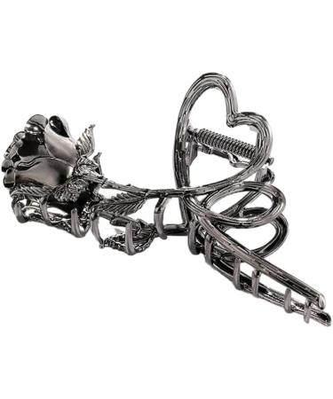 hgnxa Metallic Feeling Rose Shape Hair Claw for Woman Girls Hair Clip for Long Hair slip Hair Clip Delicate Hair Clip Rhinestone gold - Buy Online on GoSupps.com