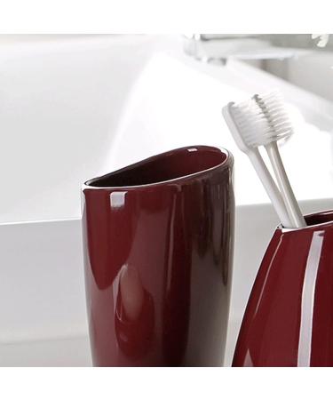 Sukori Family Toothbrush Cup - Large Capacity Easy to Clean Diagonal Design 7x9x12.5cm White - Buy Online on GoSupps.com