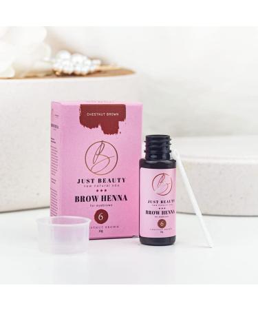 Just Beauty Golden Brown Henna 10g | 100% Natural Eyebrow Tinting Powder - Professional Kit - Buy Online on GoSupps.com