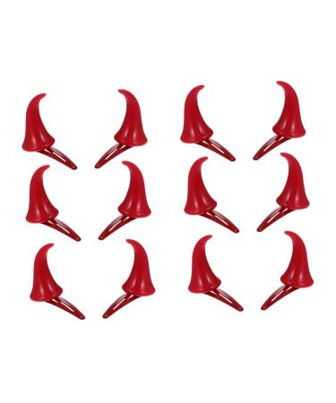 minkissy Ox Horn Hairpin 6 Pairs Halloween Decorative Barrettes Metal Snap Hair Clips Halloween Horn Hair Clips Gothic Hair Clips Hair Clips Ox Horn Halloween Hair Clip Demon Props