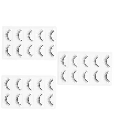 Beaupretty 15 Pairs Short Eyelash Faux Fake Eyelashes Cosmetic Eyelashes Fiber Makeup Eyelashes Handmade Eyelashes Thick Cross Eyelashes Lash Cosmetics 6d Artificial False Eyelashes