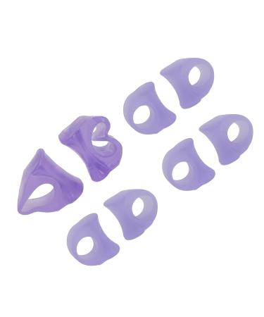 Silicone Toe Separator 4 Pairs - Overlapping Toes, Bunion, Hammer Toe Corrector - Purple - Buy Online on GoSupps.com