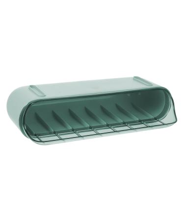 BUGUUYO 1 Pc Slide Egg Collection Food Serving Tray Refrigerator Egg Drawer Double Layer Food Container Green 28.5X15CM